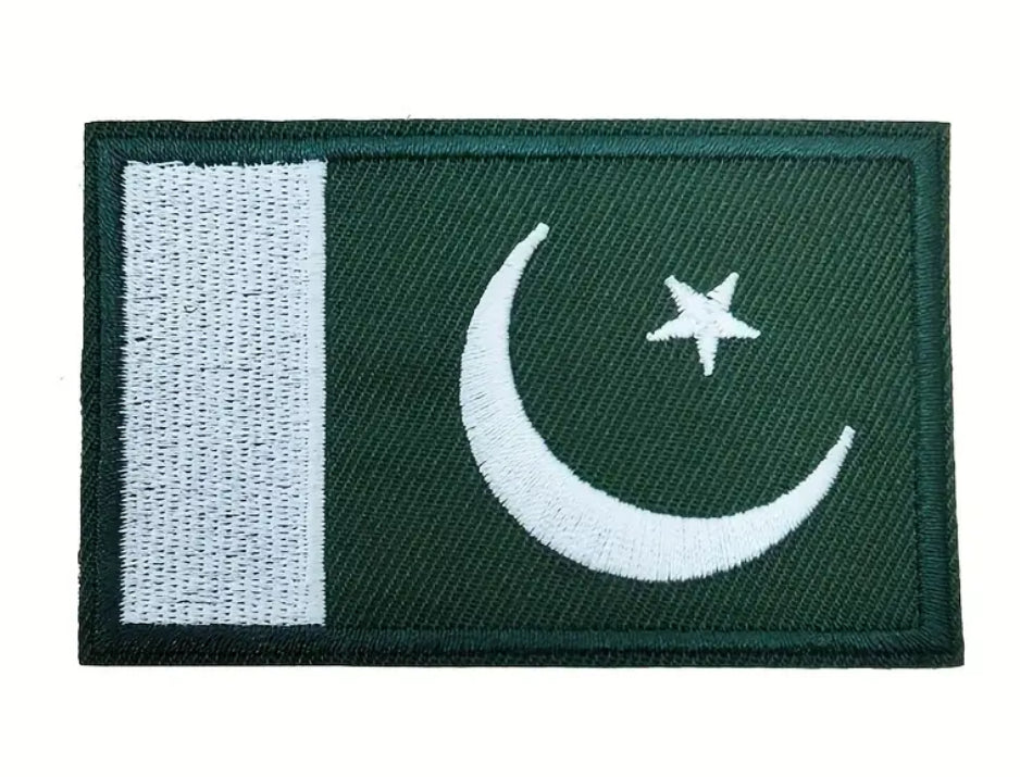 Flag Embroidered Patch / Badge with Hook and Loop Velcro Backing - 8 X 5 cm / 3.15 X 1.97 inch - For Bags Backpacks Clothing …