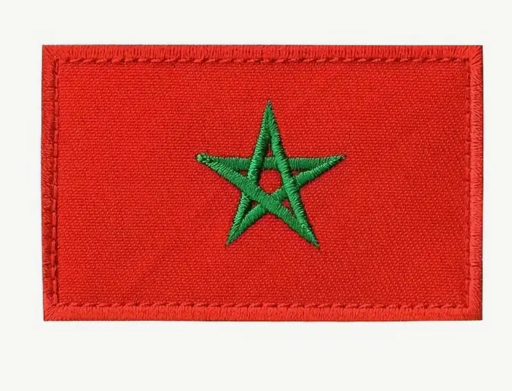 Flag Embroidered Patch / Badge with Hook and Loop Velcro Backing - 8 X 5 cm / 3.15 X 1.97 inch - For Bags Backpacks Clothing …