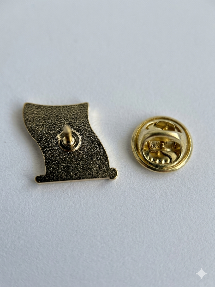 Iranian Lion and Sun Flag Lapel Pin - Persian Shir-o-Khorshid Gold Enamel Badge