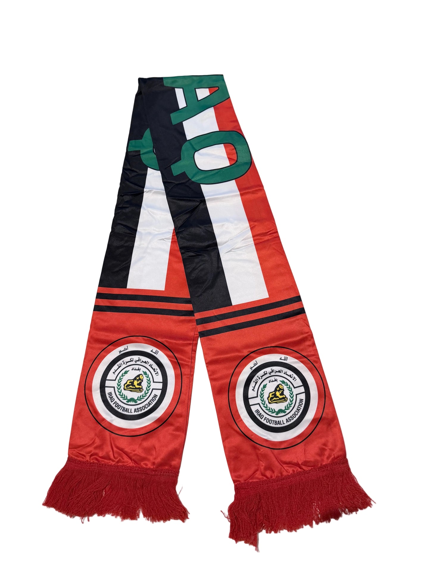 Iraq  Football Scarves - Satin Double Sided - Premium Quality - 145 X 15 cm