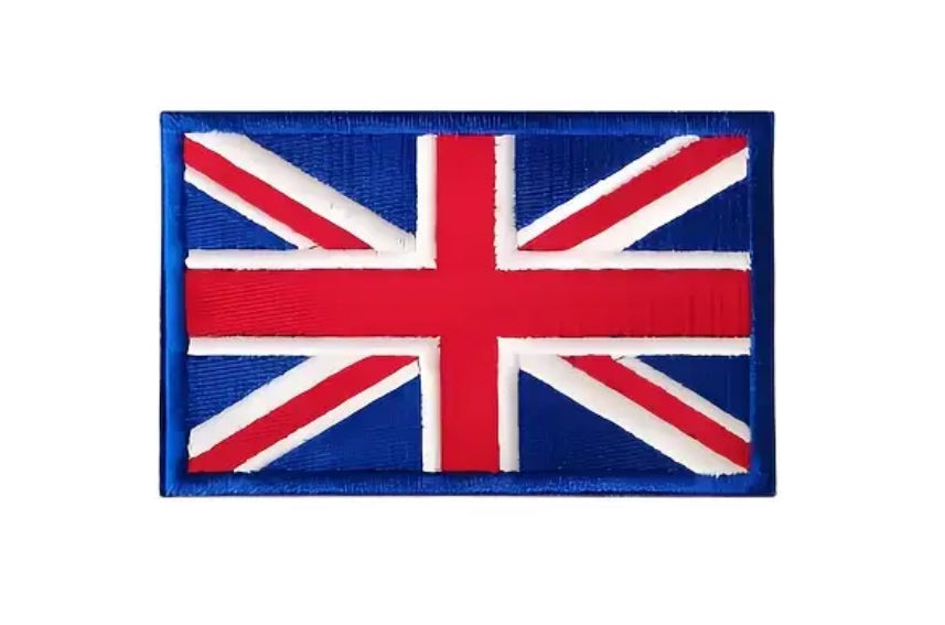 Flag Embroidered Patch / Badge with Hook and Loop Velcro Backing - 8 X 5 cm / 3.15 X 1.97 inch - For Bags Backpacks Clothing …