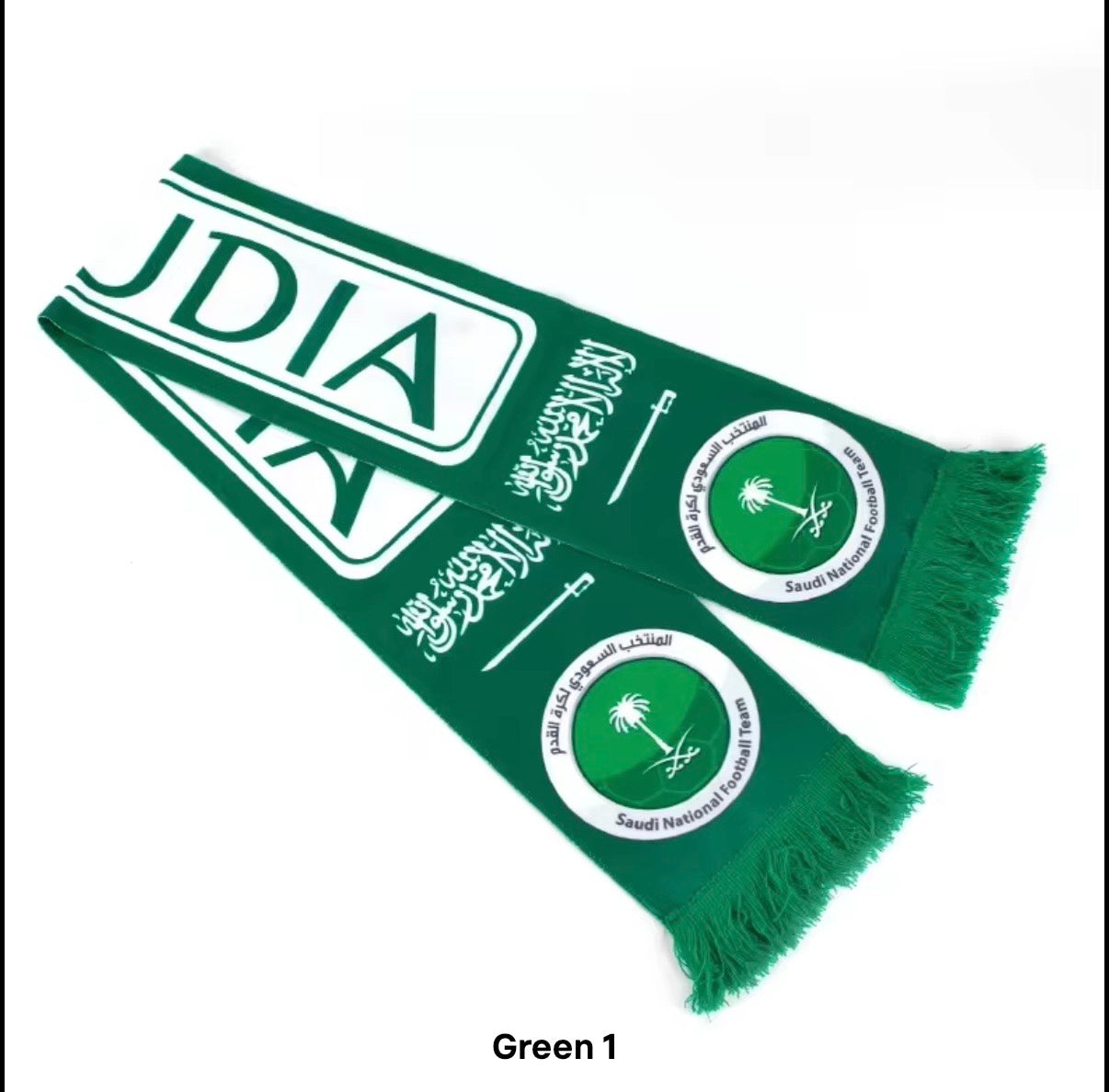 Saudi Arabia Football Scarves - Satin Double Sided - Premium Quality - 145 X 15 cm