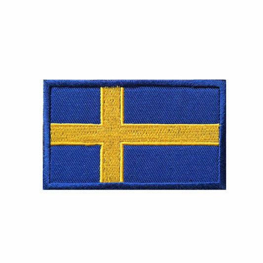Flag Embroidered Patch / Badge with Hook and Loop Velcro Backing - 8 X 5 cm / 3.15 X 1.97 inch - For Bags Backpacks Clothing …