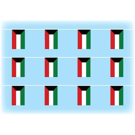 Kuwait Country Bunting Flags – 12m String (32 Flags) for Events & Celebrations