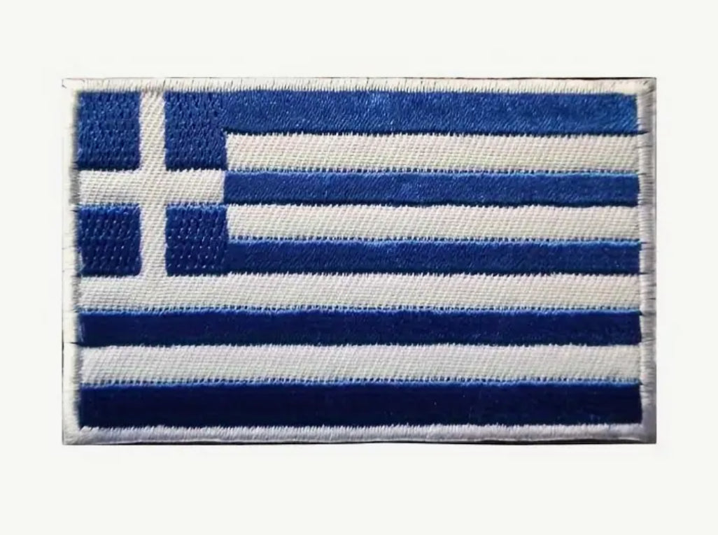 Flag Embroidered Patch / Badge with Hook and Loop Velcro Backing - 8 X 5 cm / 3.15 X 1.97 inch - For Bags Backpacks Clothing …