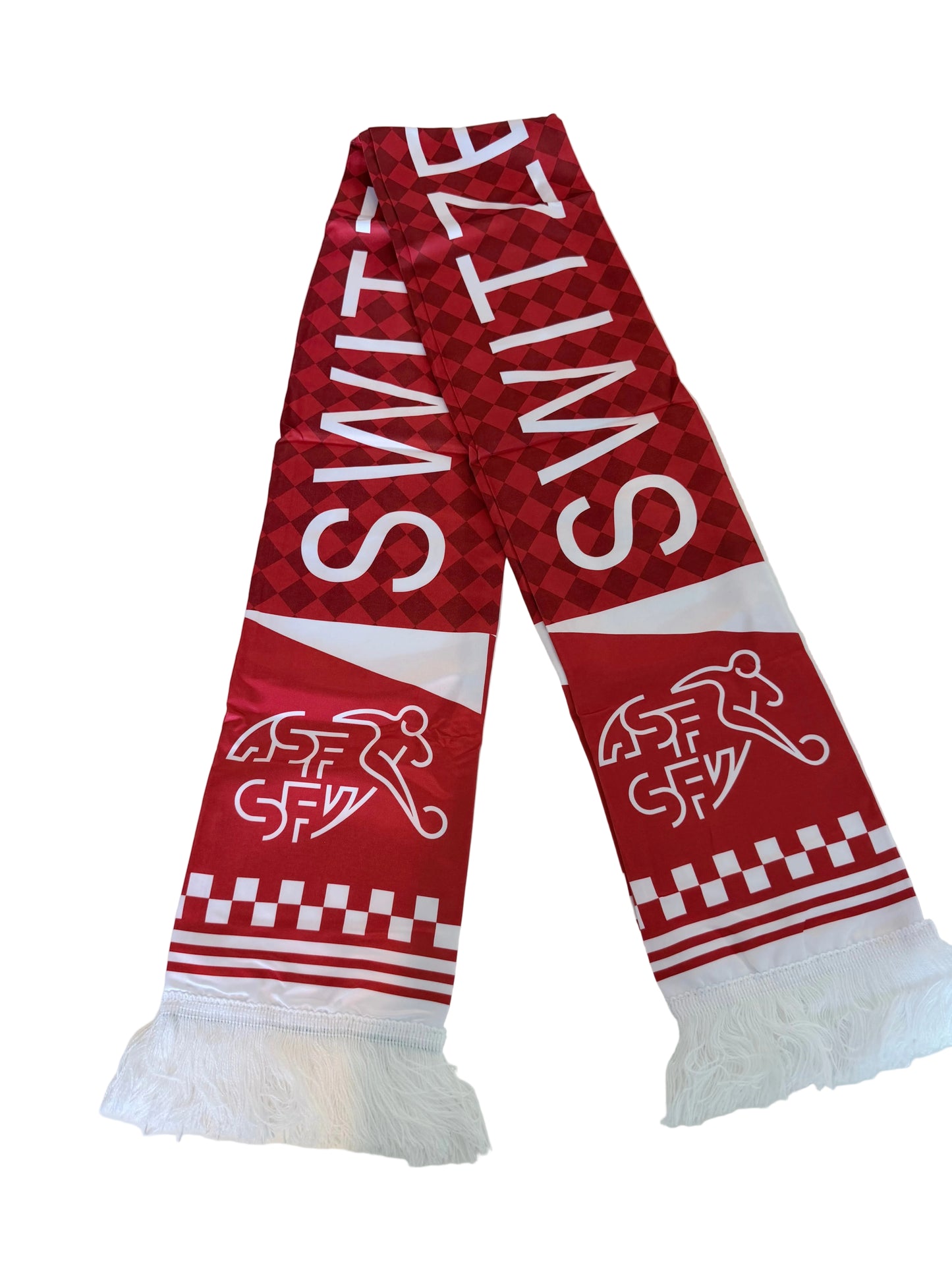 Switzerland Football Scarves - Satin Double Sided - Premium Quality - 145 X 15 cm