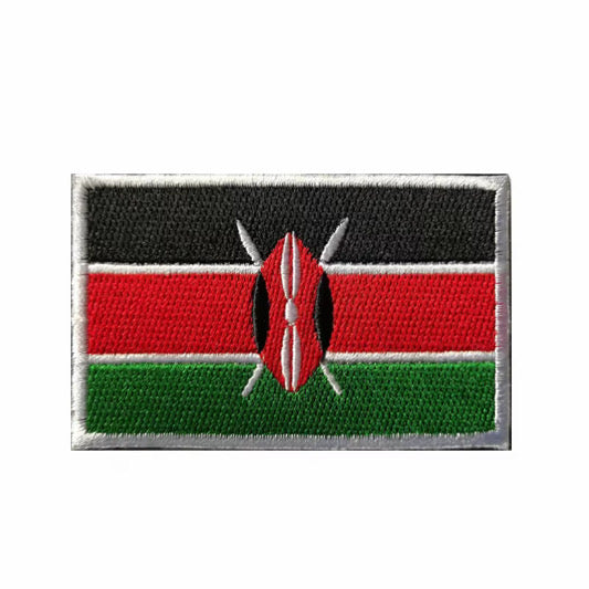 Flag Embroidered Patch / Badge with Hook and Loop Velcro Backing - 8 X 5 cm / 3.15 X 1.97 inch - For Bags Backpacks Clothing …