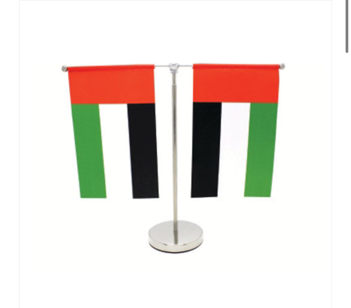 Table / Desk Flag Twin T Shaped