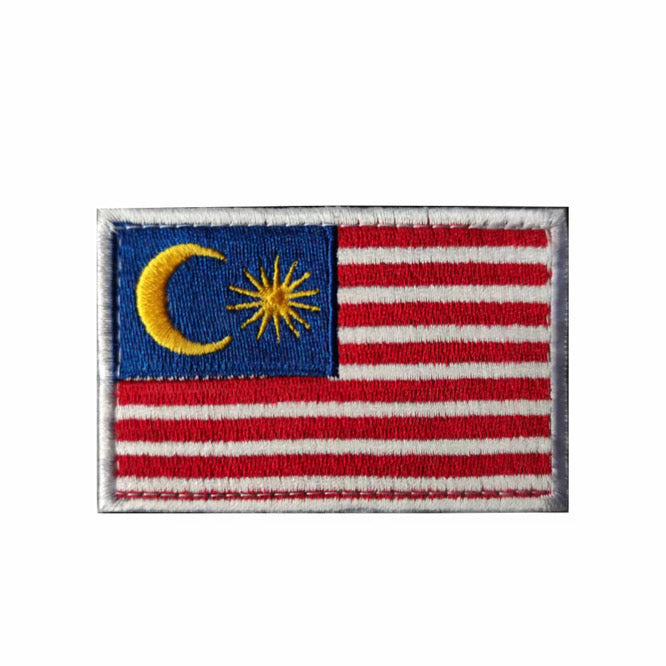 Flag Embroidered Patch / Badge with Hook and Loop Velcro Backing - 8 X 5 cm / 3.15 X 1.97 inch - For Bags Backpacks Clothing …