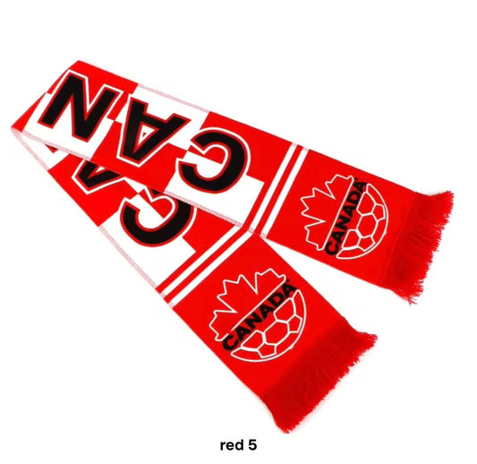 Canada Football Scarves - Satin Double Sided - Premium Quality - 145 X 15 cm