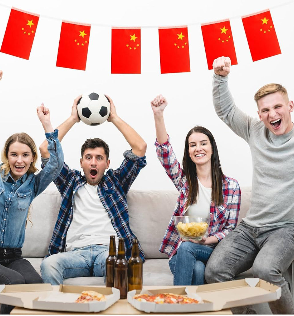 China Country Bunting Flags – 12m String (32 Flags) for Events & Celebrations
