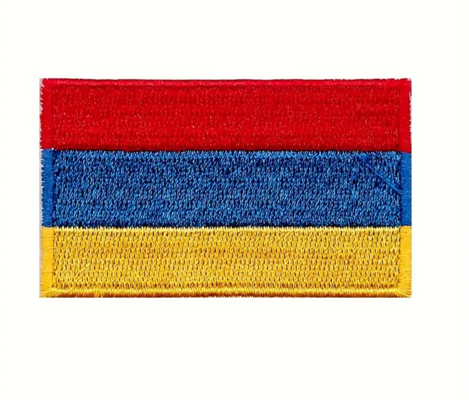 Flag Embroidered Patch / Badge with Hook and Loop Velcro Backing - 8 X 5 cm / 3.15 X 1.97 inch - For Bags Backpacks Clothing …