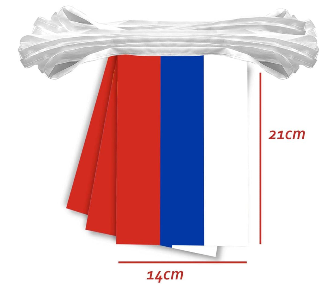 Russia Country Bunting Flags – 12m String (32 Flags) for Events & Celebrations