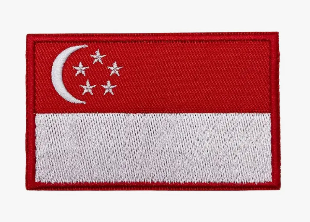Flag Embroidered Patch / Badge with Hook and Loop Velcro Backing - 8 X 5 cm / 3.15 X 1.97 inch - For Bags Backpacks Clothing …