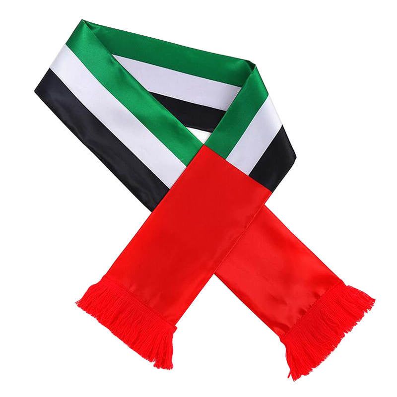 UAE Scarf Satin Double Sided 145 X 15 cm