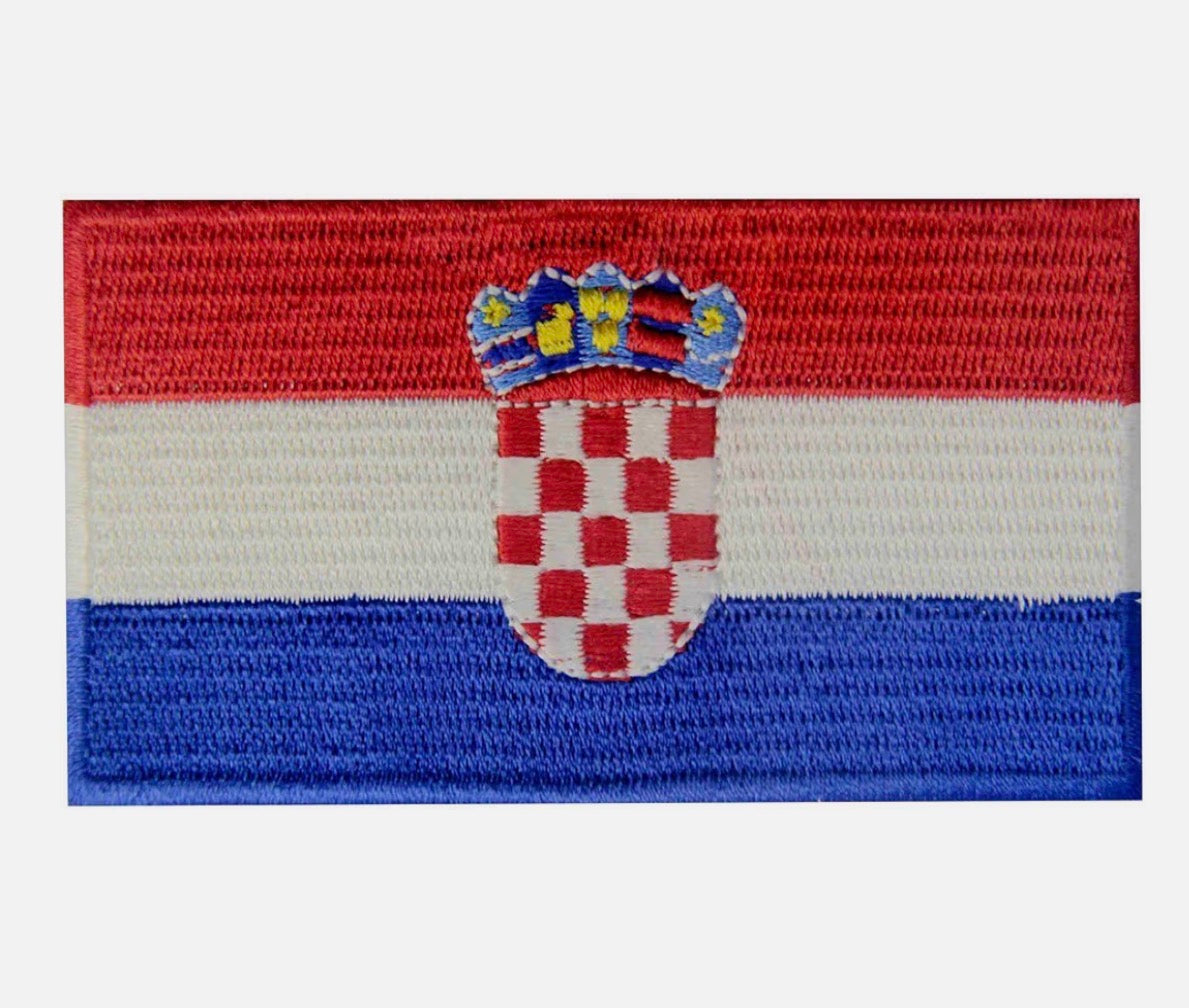 Flag Embroidered Patch / Badge with Hook and Loop Velcro Backing - 8 X 5 cm / 3.15 X 1.97 inch - For Bags Backpacks Clothing …