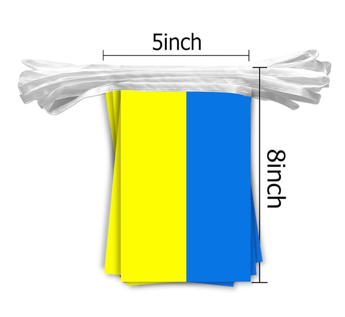 Ukraine Country Bunting Flags – 12m String (32 Flags) for Events & Celebrations
