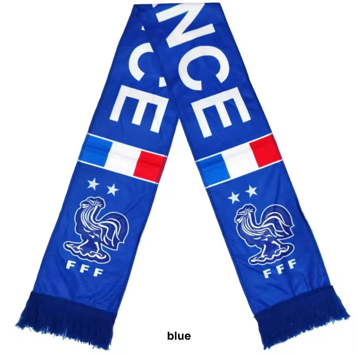 France Football Scarves - Satin Double Sided - Premium Quality - 145 X 15 cm