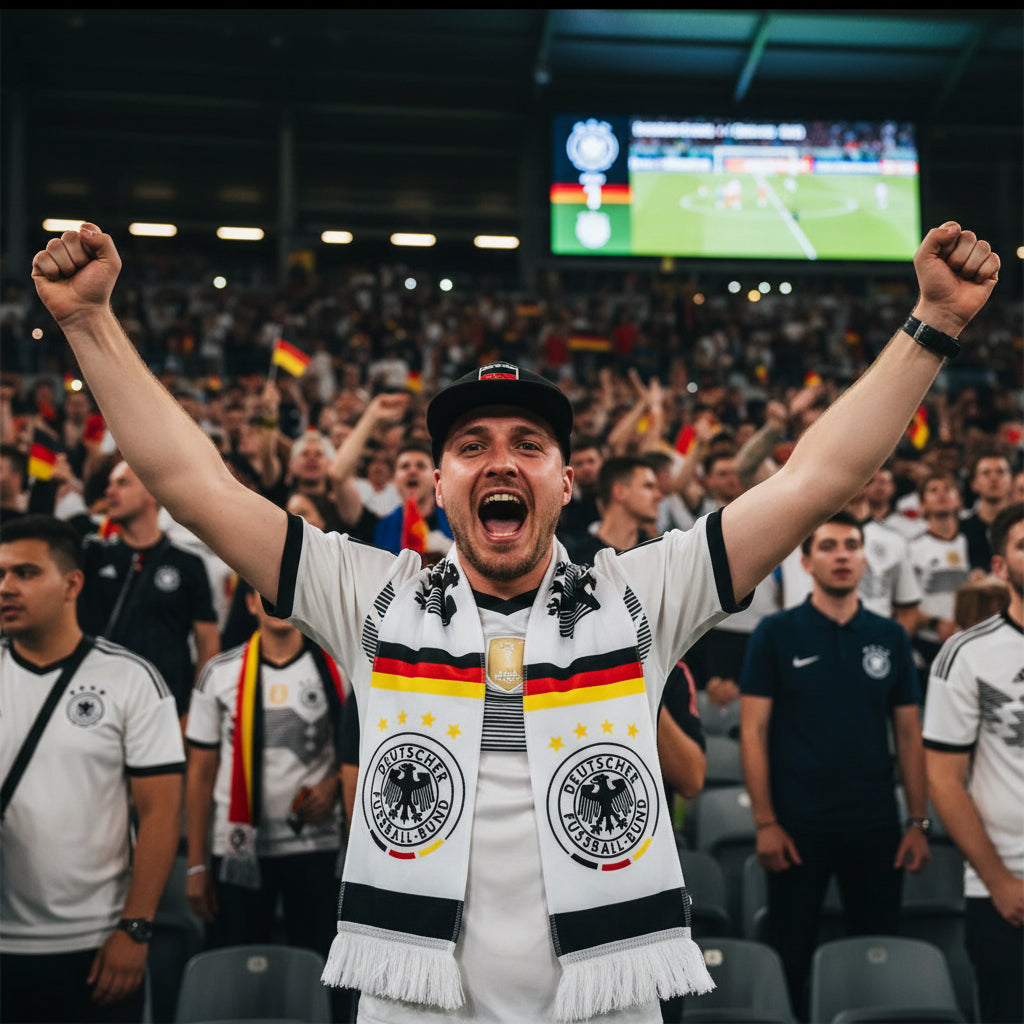 Germany Football Scarves - Satin Double Sided - Premium Quality - 145 X 15 cm