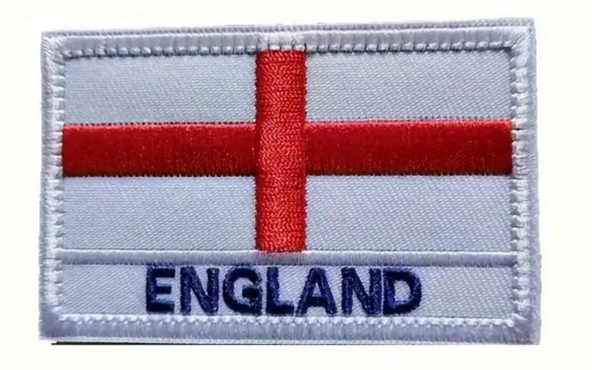 Flag Embroidered Patch / Badge with Hook and Loop Velcro Backing - 8 X 5 cm / 3.15 X 1.97 inch - For Bags Backpacks Clothing …
