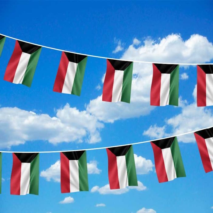 Kuwait Country Bunting Flags – 12m String (32 Flags) for Events & Celebrations