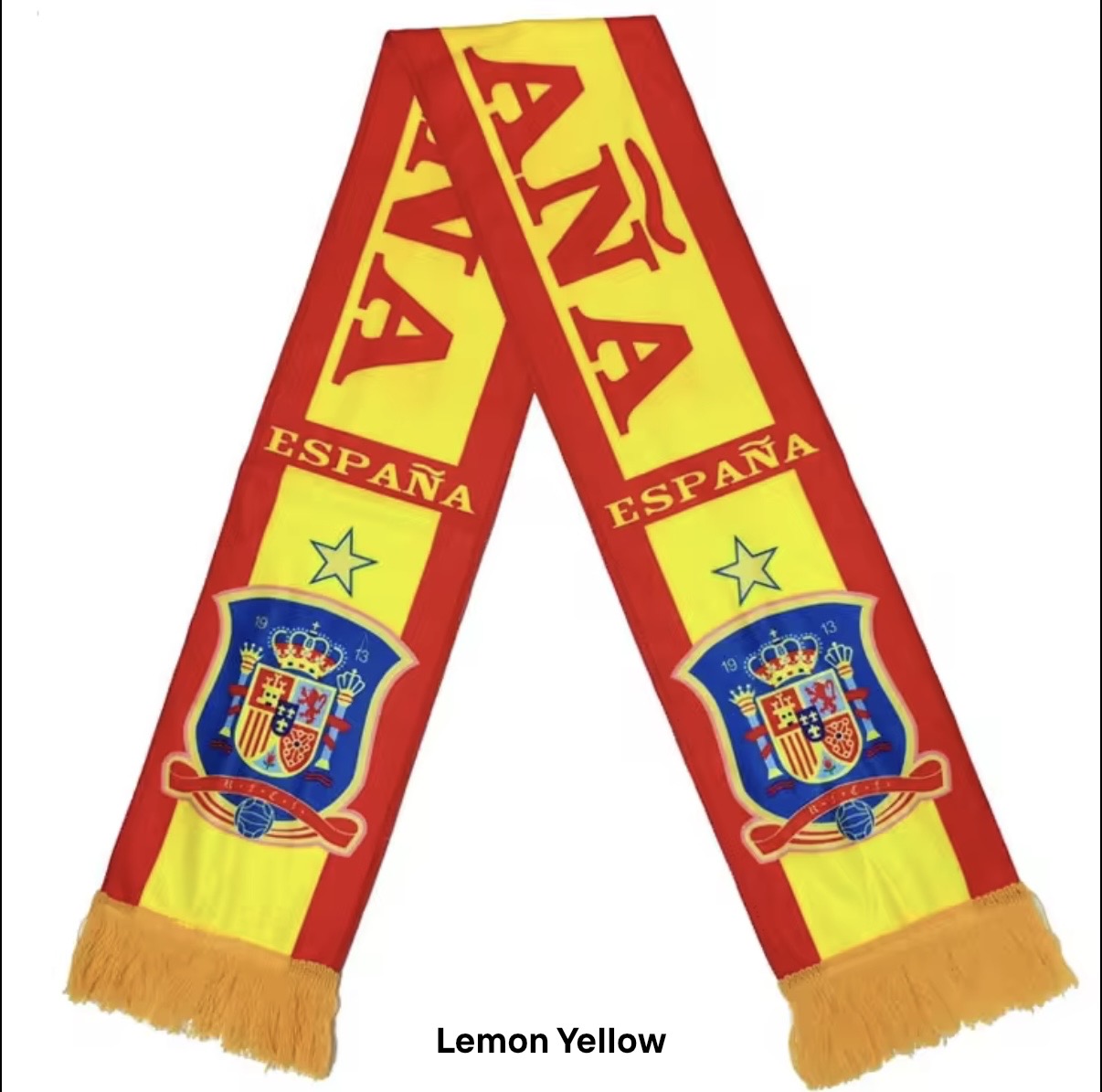 Spain Football Scarves - Satin Double Sided - Premium Quality - 145 X 15 cm