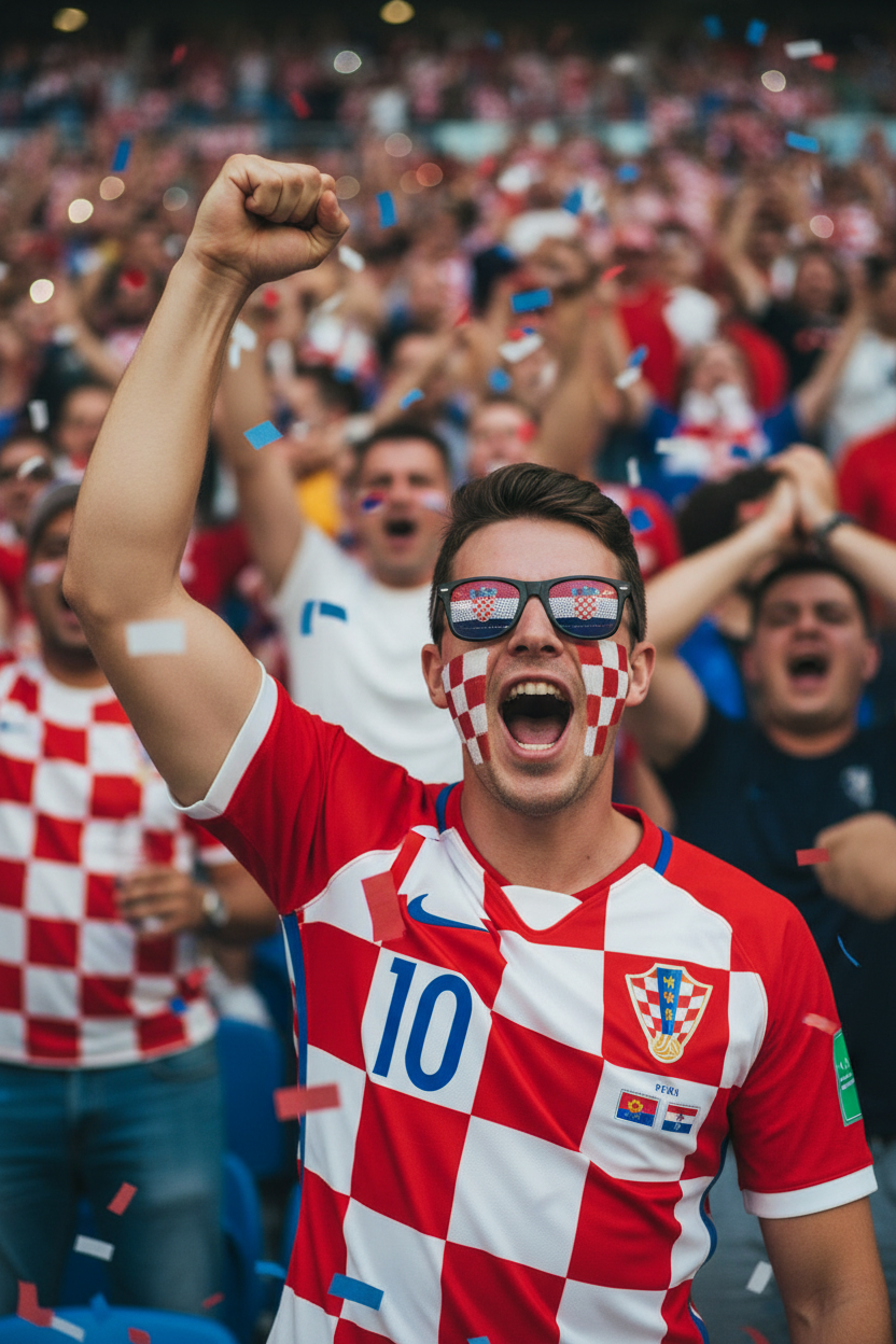 Croatia Fan Glasses