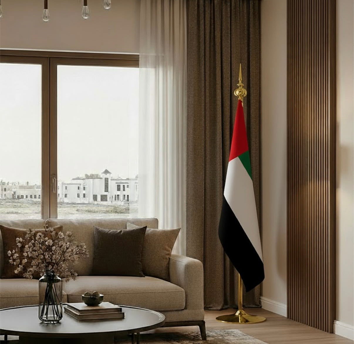 VIP Conference Flag Pole (SPIKE Head, 3M Adjustable) + Flag Double-Sided Satin 150x100 cm / 5X3.3ft (FULL SET)