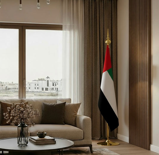 VIP Conference Flag Pole (SPIKE Head, 3M Adjustable) + Flag Double-Sided Satin 150x100 cm / 5X3.3ft (FULL SET)