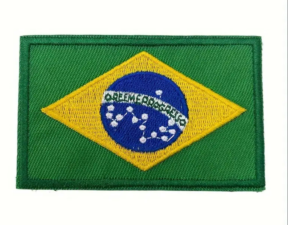 Flag Embroidered Patch / Badge with Hook and Loop Velcro Backing - 8 X 5 cm / 3.15 X 1.97 inch - For Bags Backpacks Clothing …