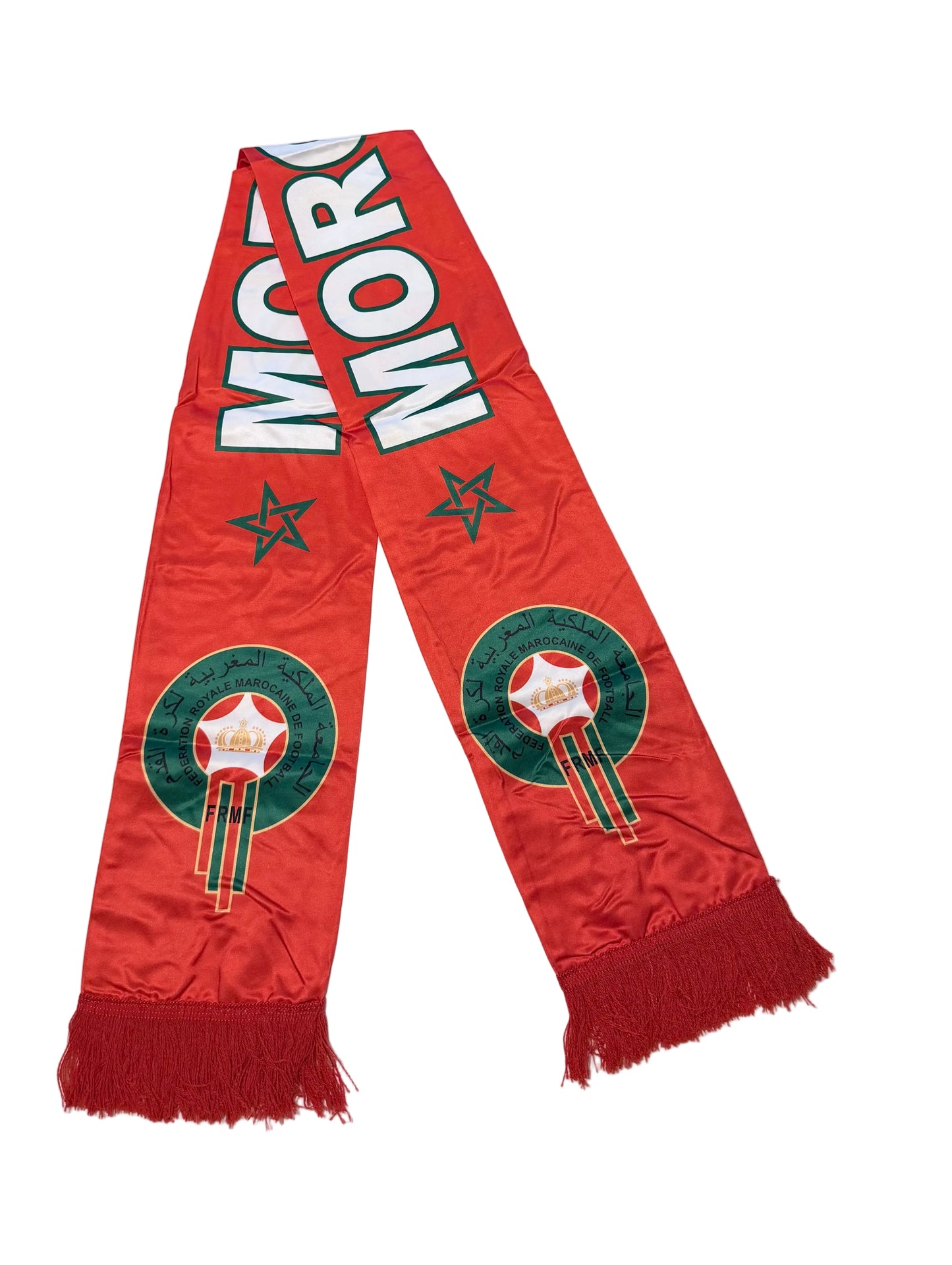 Morocco Football Scarves - Satin Double Sided - Premium Quality - 145 X 15 cm