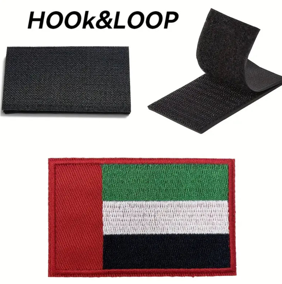 Flag Embroidered Patch / Badge with Hook and Loop Velcro Backing - 8 X 5 cm / 3.15 X 1.97 inch - For Bags Backpacks Clothing …