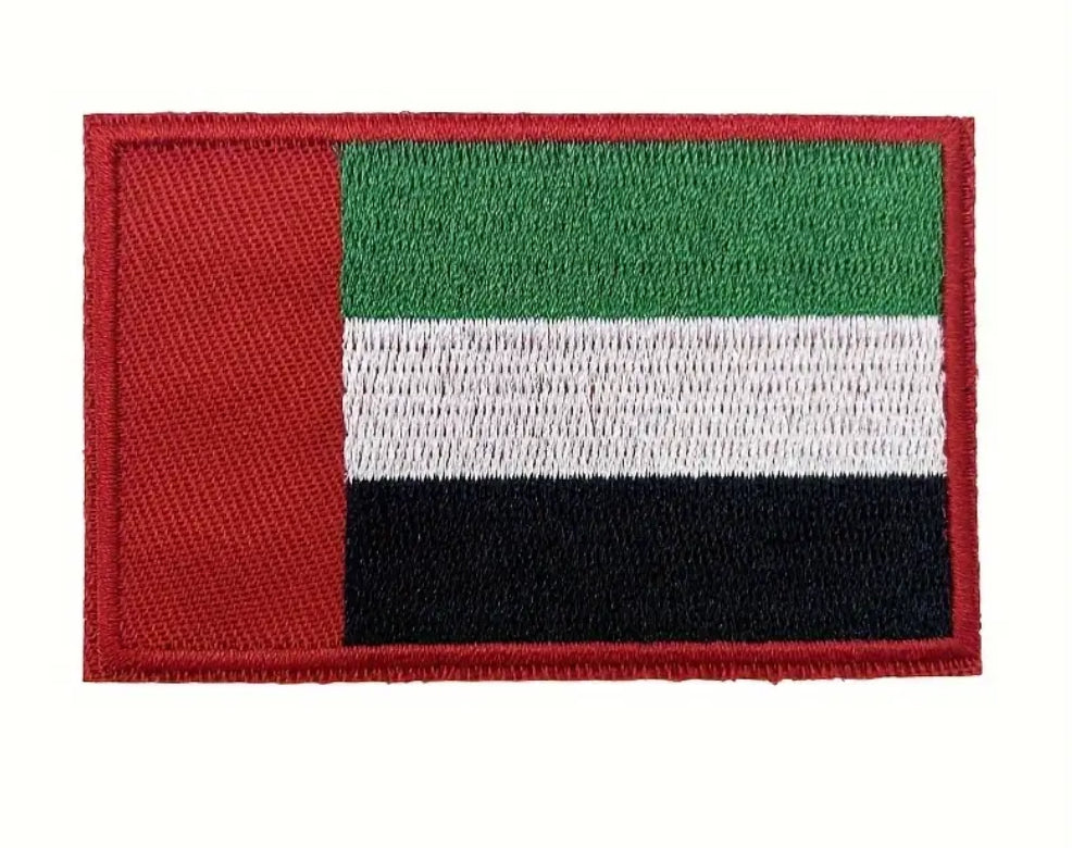 Flag Embroidered Patch / Badge with Hook and Loop Velcro Backing - 8 X 5 cm / 3.15 X 1.97 inch - For Bags Backpacks Clothing …