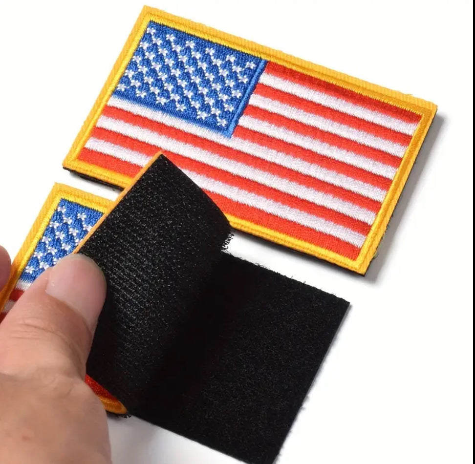 Flag Embroidered Patch / Badge with Hook and Loop Velcro Backing - 8 X 5 cm / 3.15 X 1.97 inch - For Bags Backpacks Clothing …