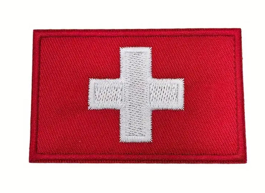 Flag Embroidered Patch / Badge with Hook and Loop Velcro Backing - 8 X 5 cm / 3.15 X 1.97 inch - For Bags Backpacks Clothing …