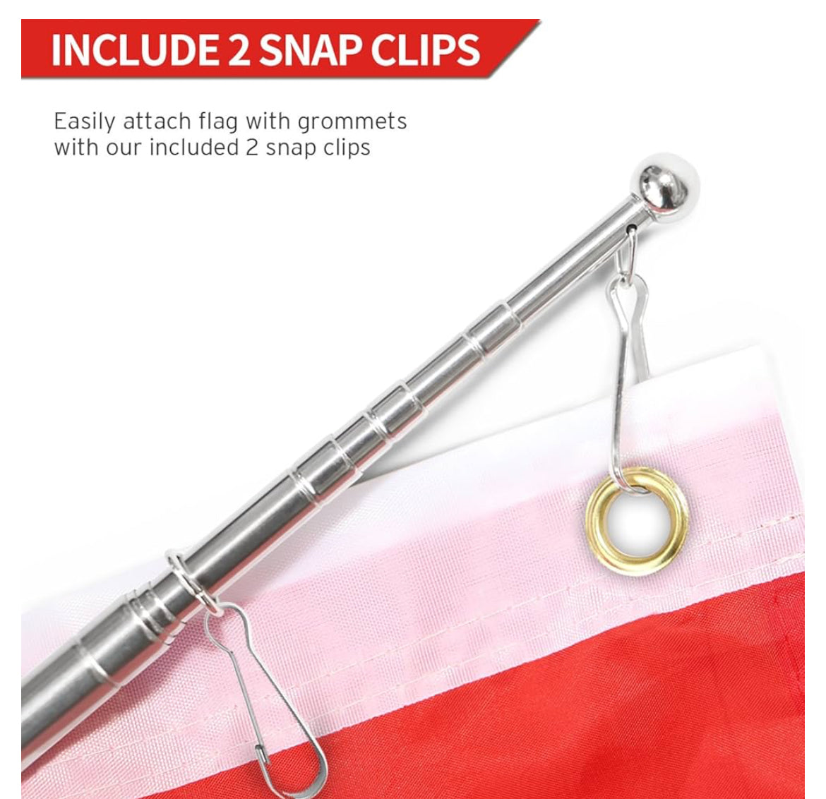Telescopic Flag Pole 180 cm - Blue
