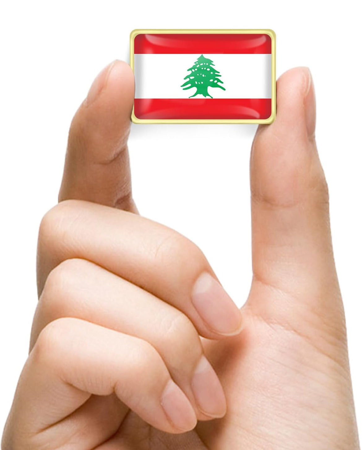 Lebanon square Flag Pins 2 pcs