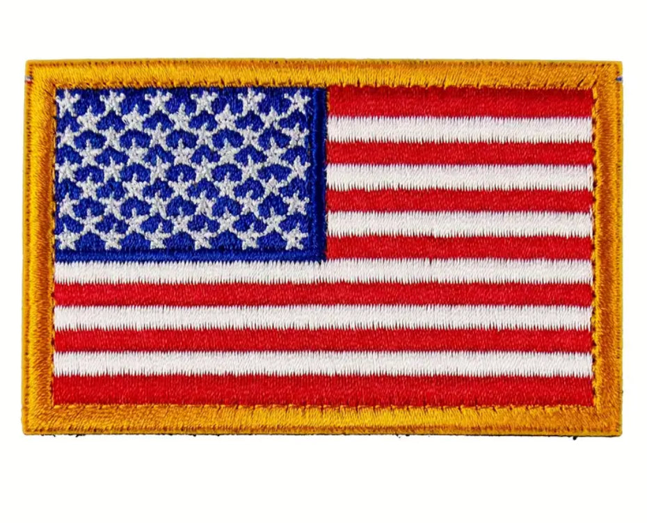Flag Embroidered Patch / Badge with Hook and Loop Velcro Backing - 8 X 5 cm / 3.15 X 1.97 inch - For Bags Backpacks Clothing …