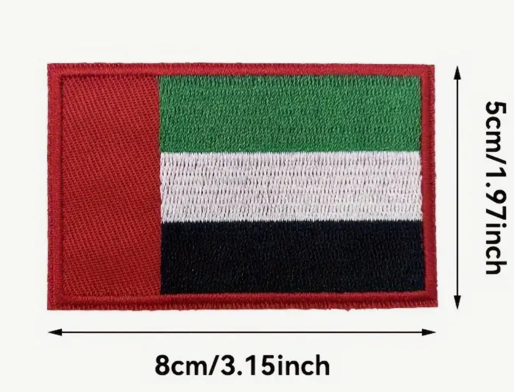 Flag Embroidered Patch / Badge with Hook and Loop Velcro Backing - 8 X 5 cm / 3.15 X 1.97 inch - For Bags Backpacks Clothing …