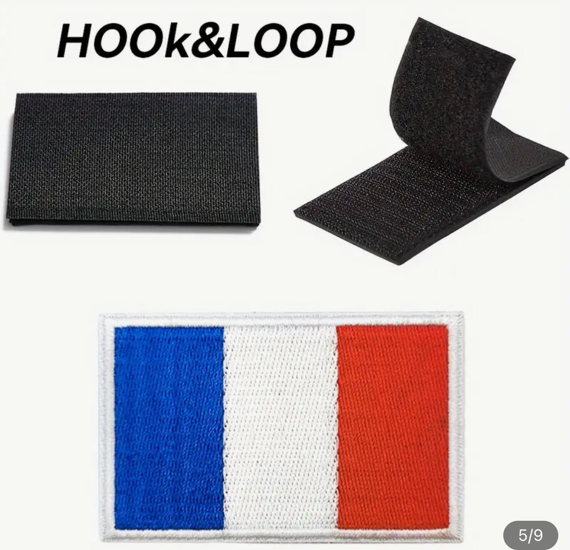 Flag Embroidered Patch / Badge with Hook and Loop Velcro Backing - 8 X 5 cm / 3.15 X 1.97 inch - For Bags Backpacks Clothing …