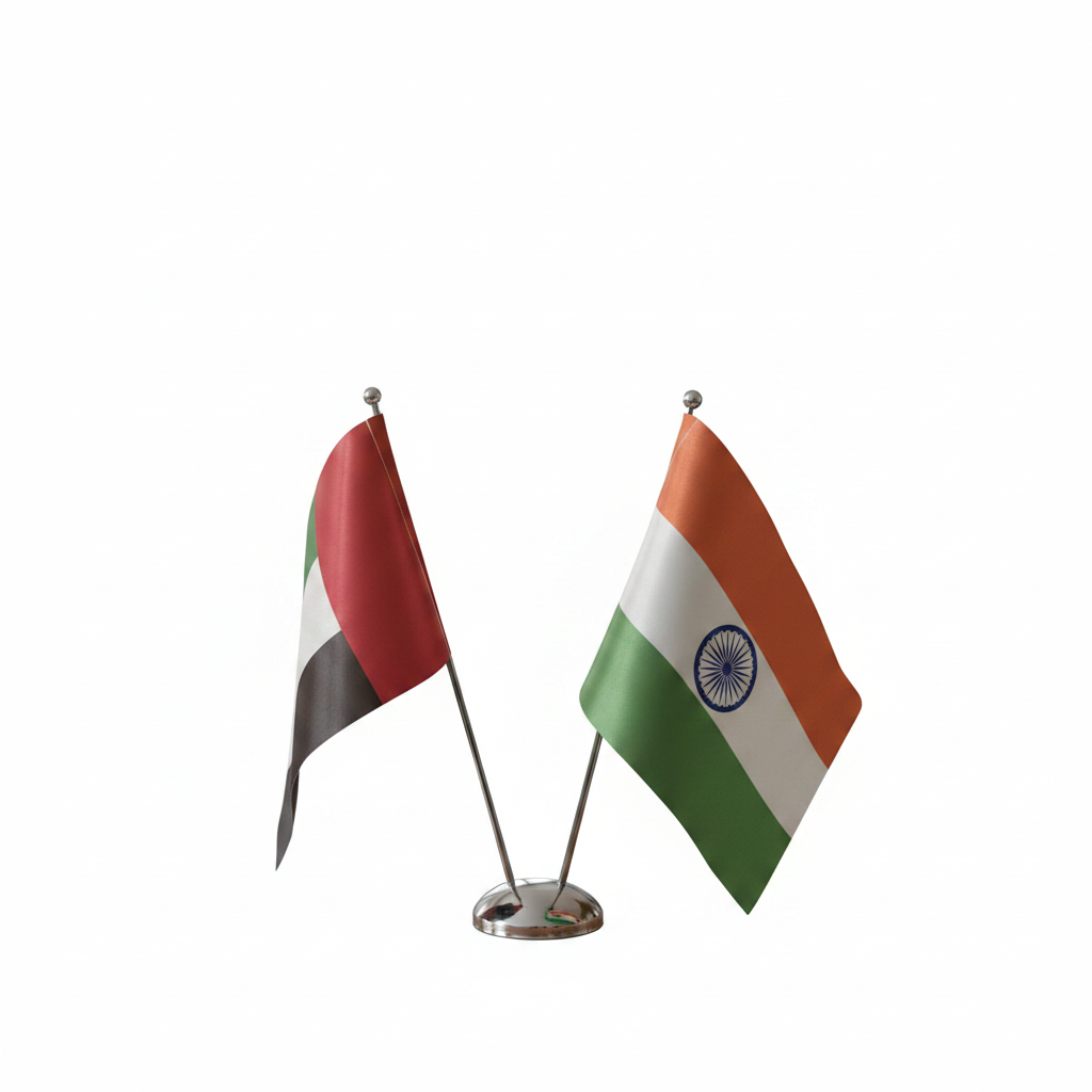 Table / Desk Flag Twin V Shaped