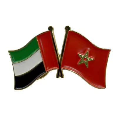 Twin Flag Pins with UAE flag and other friend nations. Friends of UAE, friends flags, 2in1 pin broche UAE lapel pin.