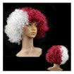 QATAR Flag-Colored Afro Wig – Patriotic Fan Costume Wig – National Team Spirit Hairpiece