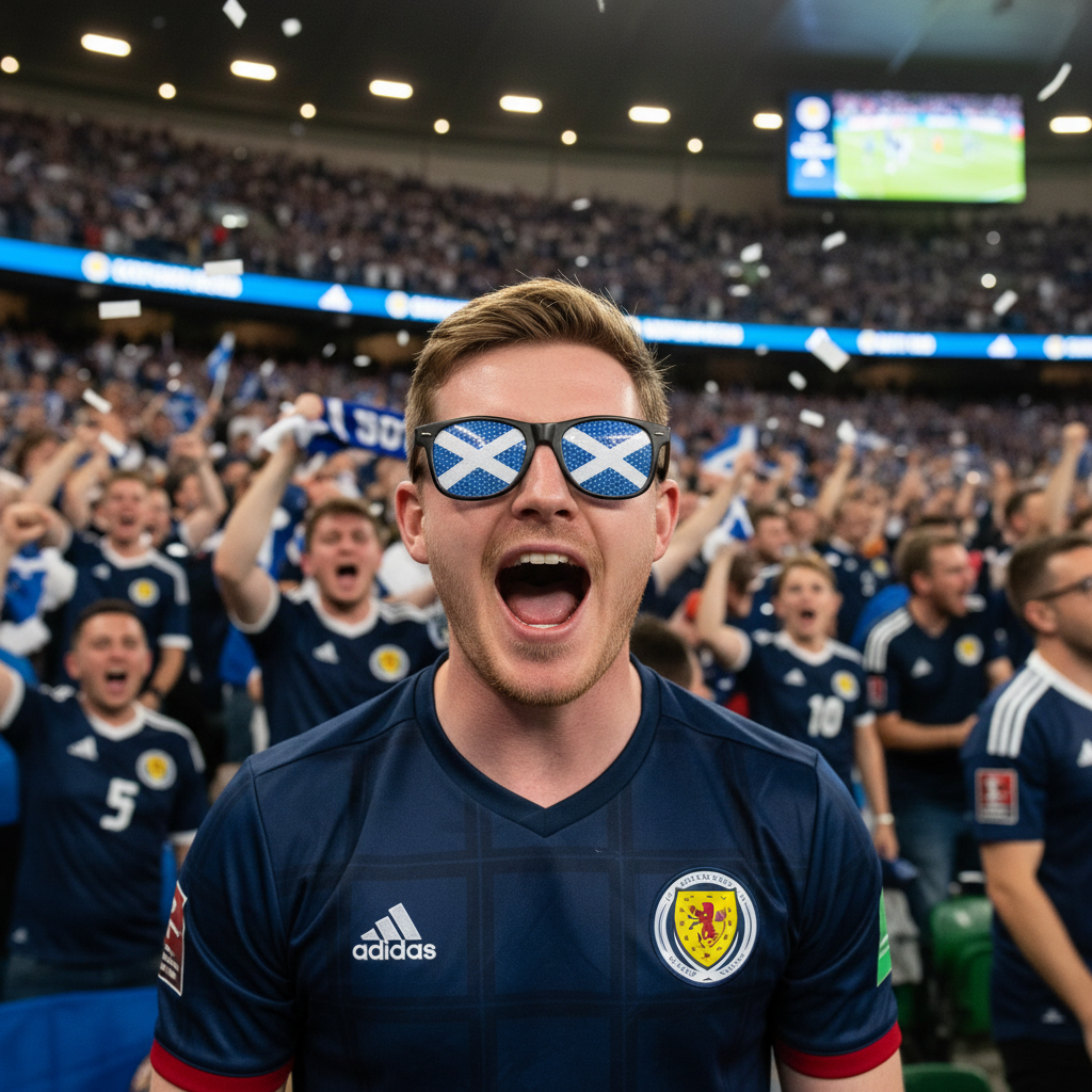 Scotland Fan Glasses