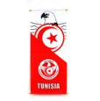 Tunisia 150x43cm Premium Satin Polyester Hanging Flag Banner