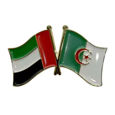 Twin Flag Pins with UAE flag and other friend nations. Friends of UAE, friends flags, 2in1 pin broche UAE lapel pin.