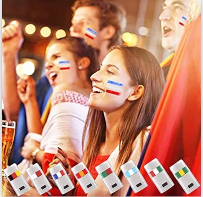 Germany World Cup Face Paint Stick – Dual-Stripe Sports Fan Body Paint Crayon