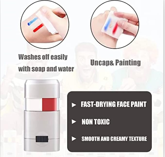 Germany World Cup Face Paint Stick – Dual-Stripe Sports Fan Body Paint Crayon