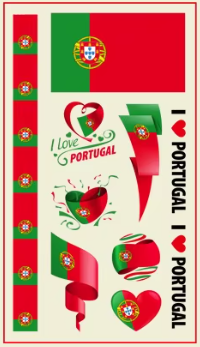 Portugal Face Paint Stickers (5 sheets) Eco-friendly PVC Temporary Tattoo Stickers National Flag Holiday Decoration Sports Events Waterproof