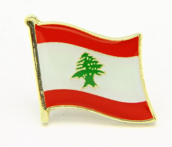 thumbnail image 2 of Black Grunge Lebanon Flag Lapel Pin 2 of 11